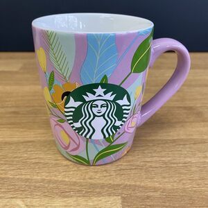 Starbucks Coffee Mug Pink Floral 2020 10oz.